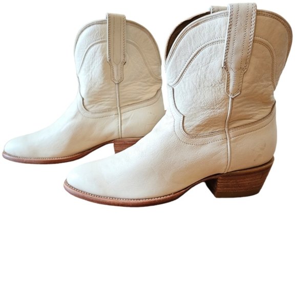 Tecovas Women's The Penny Western Cowboy Leather Boots Bone (lvory) Size 9.5 - Picture 2 of 16